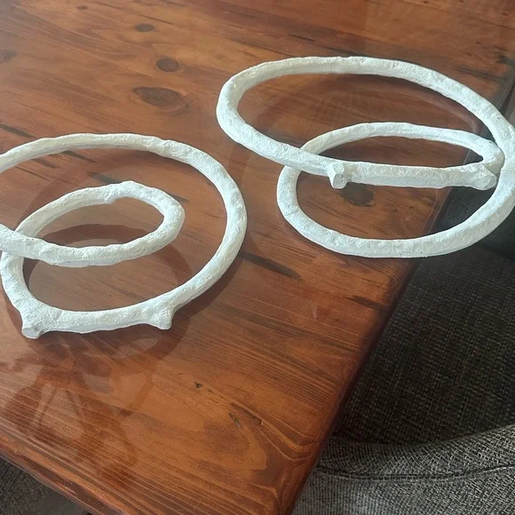 Pottery Barn Elisa Sculptures White set of 2 - Picture 5 of 7